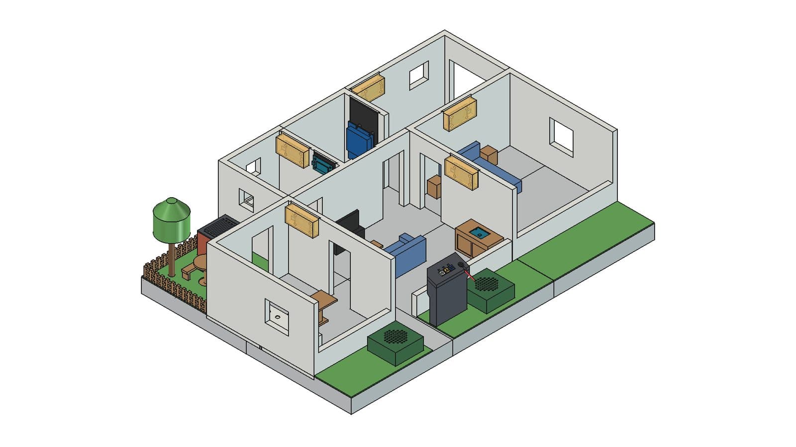 DomotiQ — la casa in scala 1:20 stampata in 3D